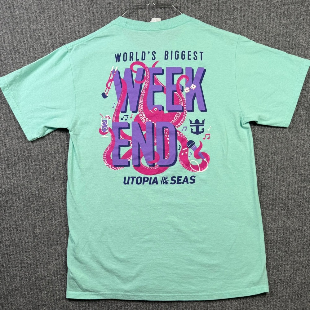 Royal Caribbean Utopia of the Seas Shirt Small Mint Green Graphic